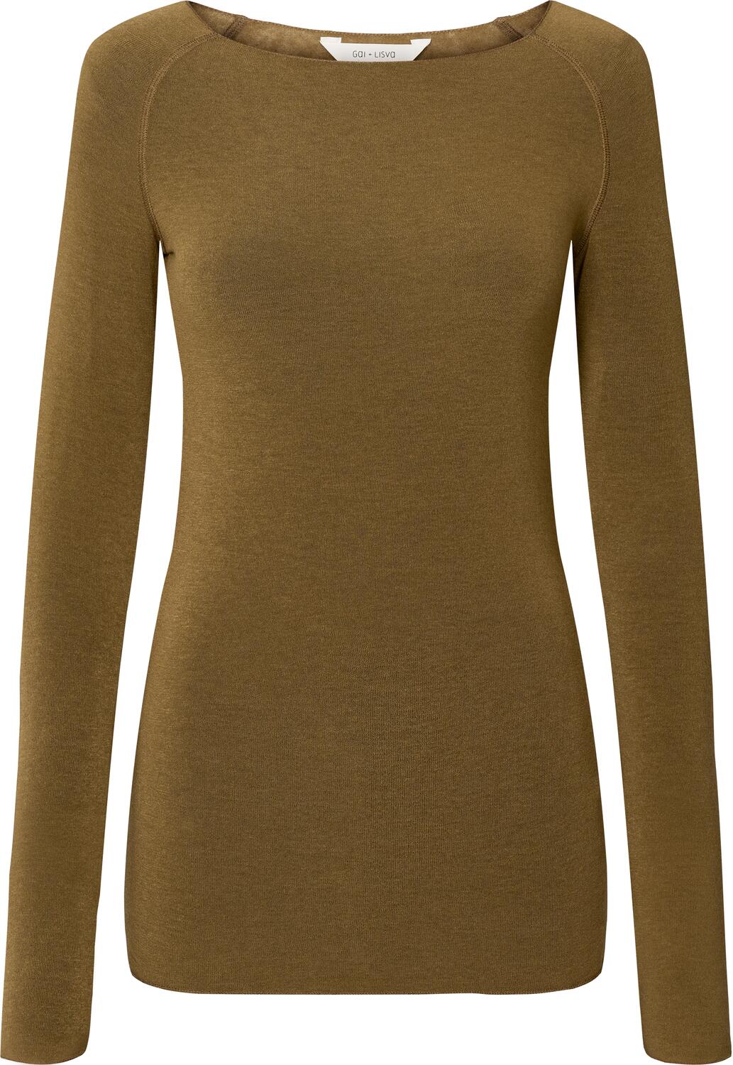 Amalie Wool langærmet t-shirt - Kangaroo
